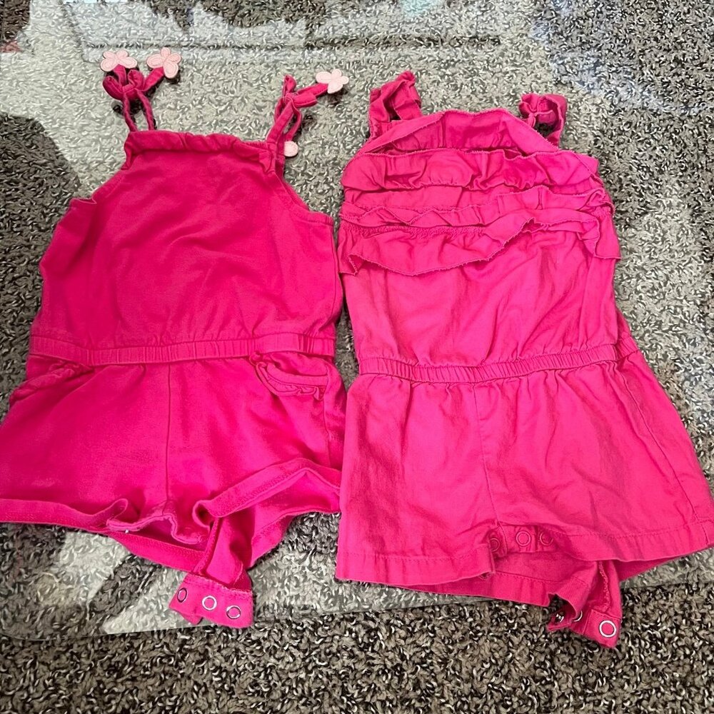 Pink rompers Children’s place and Cherokee (C382)
